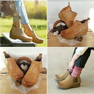 Honey Dansko Pro Frankie Clog Booties Chelsea Ankle Burnished Boho 37 38 39 40